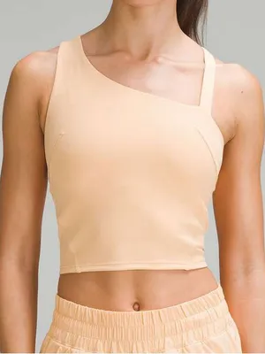 Lululemon Everlux‎ Asymmetrical Tennis Tank Top Summer Glow Square Dot thumbnail 1