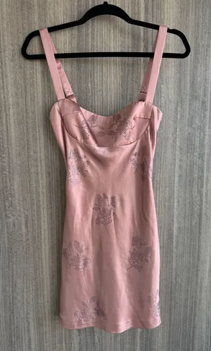Ohpolly Pink Sparkly Mini Dress thumbnail 1
