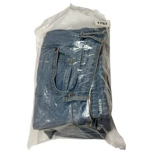 New Old Jeans Navy Womens 10 Extra High Rise Sky Hi Wide Leg Raw Hem Light Blue thumbnail 13