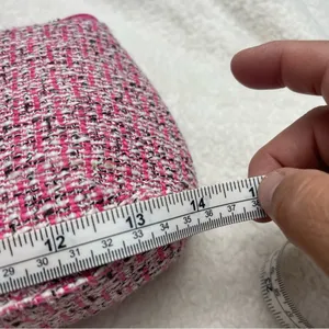 Wine pink clutch tweed design thumbnail 5
