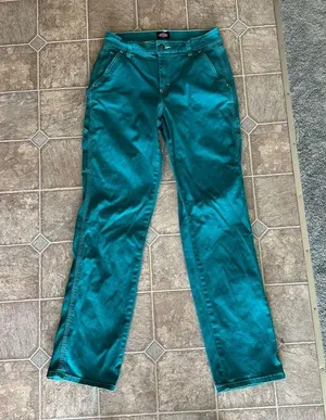 Dickies Turquoise Blue/Green Cargo Utility Pants Size 25R thumbnail 3