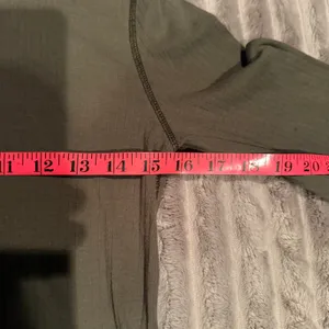 Free People Intimately FP Mock Neck Long‎ Sleeve Ribbed Layering Top Green L thumbnail 5