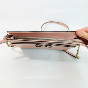 Kate Spade Baldwin Street Angelica Bow Crossbody Bag Rosycheeks Pink Leather thumbnail 6