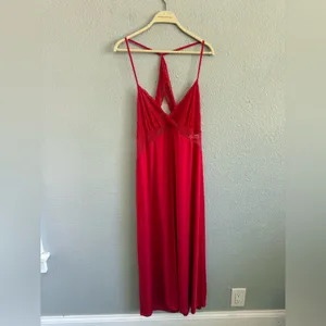 NWT Red Lace Long Nightgown Size‎ XXL thumbnail 2