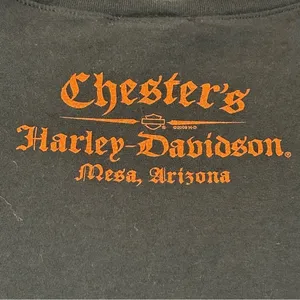 Harley-Davidson Women's V-neck Chester's Mesa, Arizona T-shirt Black Medium thumbnail 8