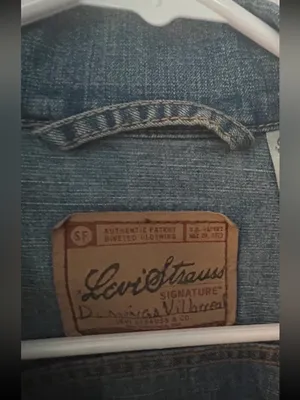 Levi’s Jean Jacket Large 12/14 Blue Denim Trucker thumbnail 4