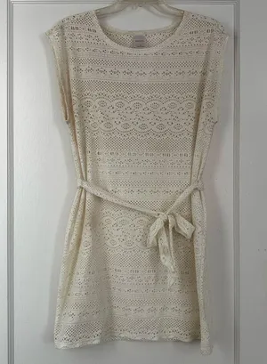 Merona Elegant Cream Lace Swim Cover-Up thumbnail 1