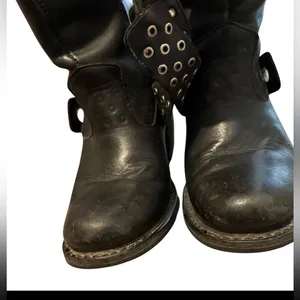 HARLEY DAVIDSON Sz 7 Macie rhinestone Studded Strap Leather Riding Boot Moto thumbnail 13