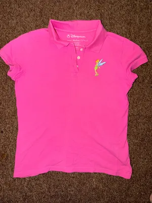 Disney Bright Pink Tinker Bell Polo Top thumbnail 1