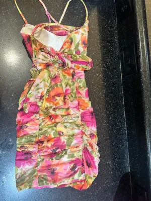 Floral tight dress Dillards Multiple Size XS thumbnail 4