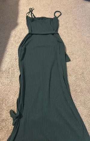 Teal Dress With Tie thumbnail 6