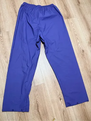 Columbia Rain Pants Purple Waterproof Shell Snap Hem Hiking Womens L thumbnail 2