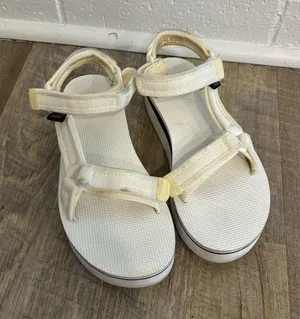 TEVAS platform white sandals thumbnail 1