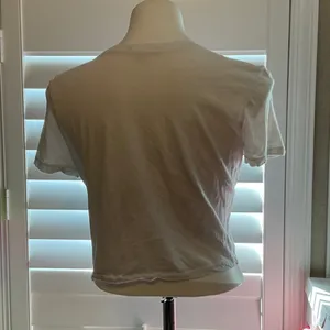 Future State Chic White Crop Top with Hand Design thumbnail 3
