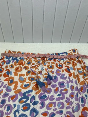 Anthropologie Farm Rio Vibrance Maxi Skirt Multicolor Leopard-Print Size XL thumbnail 8