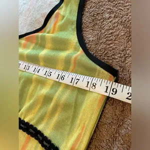 Multi color sleeveless shell blouse Yellow Size XL thumbnail 4