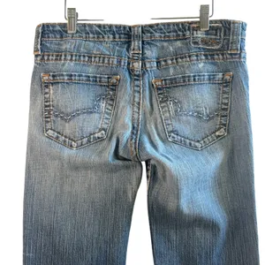 Big Star Casey Bootcut Jeans Medium Wash Distressed Denim Low‎ Rise Size 30L USA thumbnail 13
