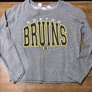 NHL Bruins SweatShirt Gray Size M thumbnail 1