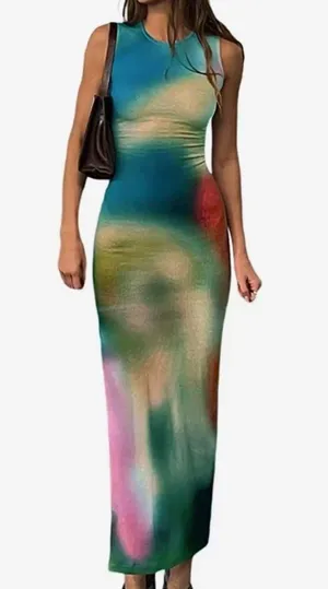 Green maxi dress thumbnail 1