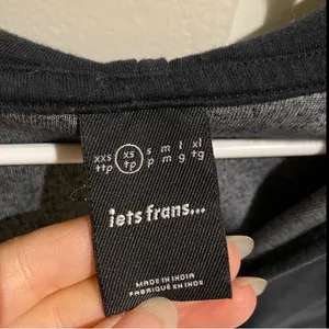Iets Frans black Velvet Cropped Hoodie thumbnail 6