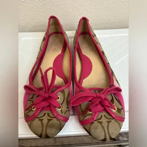 Coach Pink Janelle Signature Flats thumbnail 5