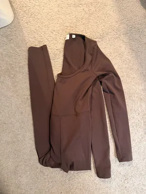 Aritzia Wilfred Free Maxe Jumpsuit BROWN thumbnail 2