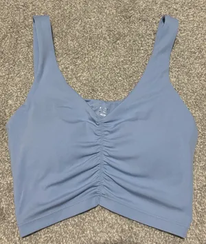 Offline by Aerie Real Me Low Key Ruched Longline Sports Bra thumbnail 5