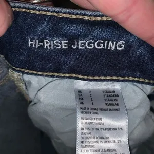 American Eagle distressed hi-rise size 2 normcore jeggings thumbnail 2
