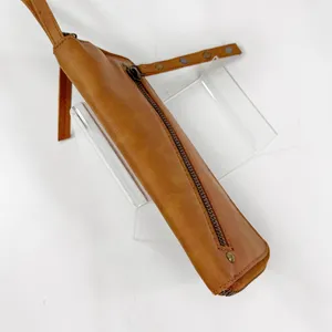 Free People Faux Leather Zip Around Wristlet‎ Wallet Tan thumbnail 3