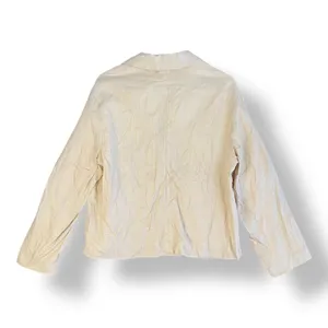 Zara Linen Beige Buttoned Blazer Womens Size M Business Preppy‎ thumbnail 5