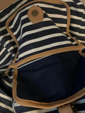 Stripped vintage back pack Blue thumbnail 3
