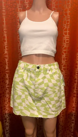 PacSun Checkered Mini Skirt 27 Waist NWT thumbnail 1