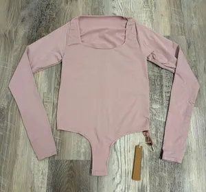 Skims essential long sleeve scoop neck bodysuit Color dusk Size small/medium New thumbnail 1