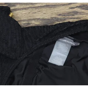 NWT Vince Camuto Textured Scoop Neck Ring One Piece Swimsuit V1L099 Black 4 thumbnail 8