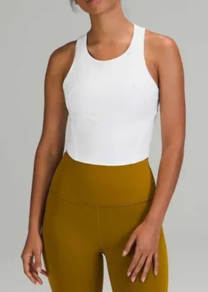Lululemon Invigorate Training White Cropped Athletic Tank Top Women’s Size 2 thumbnail 1