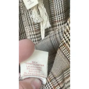 Brown Jumpsuit Women’s Small S Hem & Thread Plaid Overall Jumpsuit New W Tags thumbnail 6