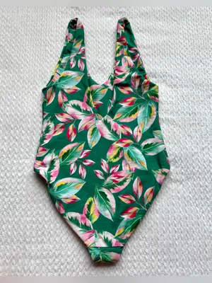 Skatie Amanda One Piece Swimsuit S Green Tortuga Tropical Colorful Beach thumbnail 4