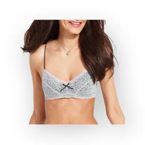 new Honeydew Intimates ❁ Elegance Lace Bra ❁ Black with White Lace Overlay ❁ L ❁ thumbnail 2