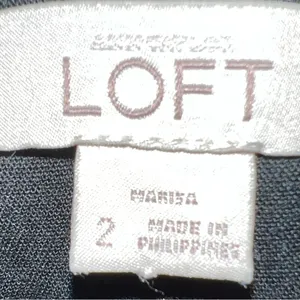 Loft black straight legged slacks thumbnail 5