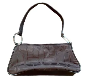 Y2K Express Brown Print Leather Shoulder Bag thumbnail 2