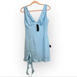 Lulus Darling Choice Light Blue Sleeveless Ruffled Mini Dress
Size Medium | NWT thumbnail 4