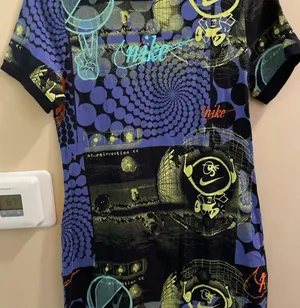 Nike Essential Rave Bodycon Dress Graphic Print Women Medium Large Runs Small thumbnail 1