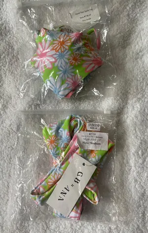 Grey Bandit X ANA Sold Out Green Floral Bikini S/M NWT thumbnail 7
