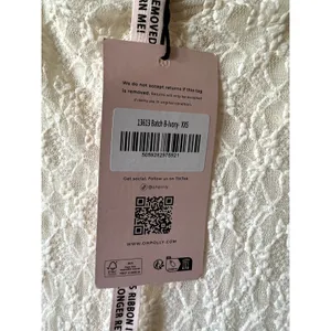 Oh Polly Verena Off-Shoulder Ruffle Lace Maxi Dress in Ivory Size XXS New thumbnail 8