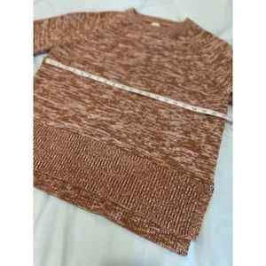 NWOT A New Day Sz: M Burnt Orange Speckle Crew Neck Boxy Wide Hem soft Sweater thumbnail 3