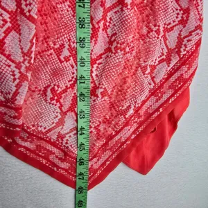 Michael Kors NWT Sea Coral Snake Print Handkerchief Midi Dress Pink Red Size M‎ thumbnail 12