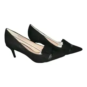 Journee Womens Black Ruffle Suede‎ Marek Pumps, Size 7 thumbnail 3