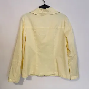 Studio Works Lightweight Full Zip Wind Breaker Jacket Coat Light Yellow Size S thumbnail 3