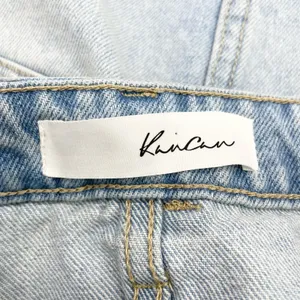 KanCan Denim Mini Skirt Womens Medium Distressed Light Wash Belted Indie‎ Boho thumbnail 9