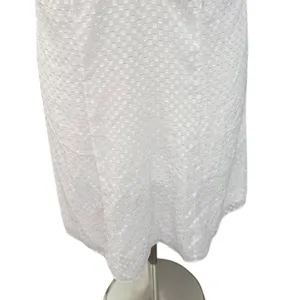 Alice + Olivia White Roe Tie Front Textured Mini Flare Slip Dress Size 12 NEW thumbnail 6